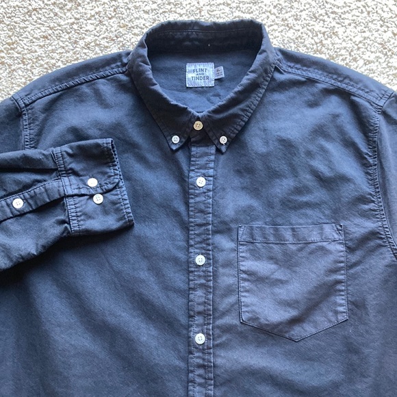 Flint and Tinder Other - Flint & Tinder Men’s Black Oxford Long Sleeve Button Down Shirt MIUSA XL